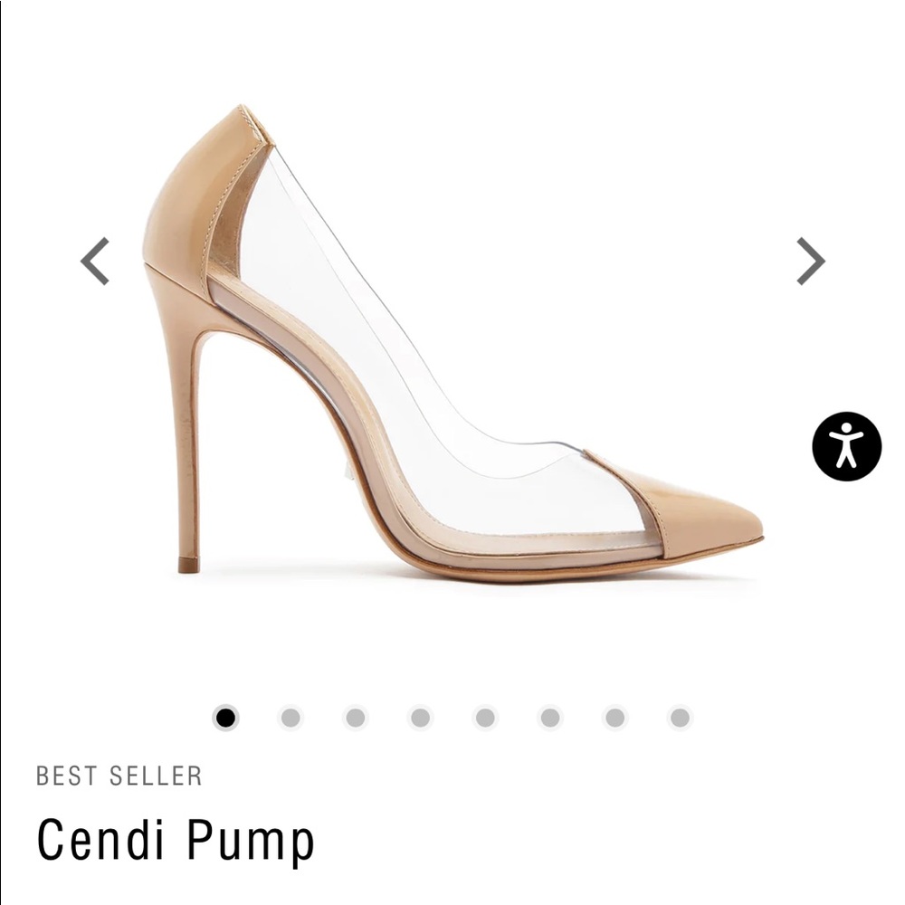 Schutz cendi transparent pointed toe pump